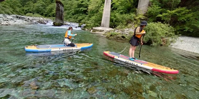 吉野川源流アドベンチャー Eバイク＋SUPのチラシ