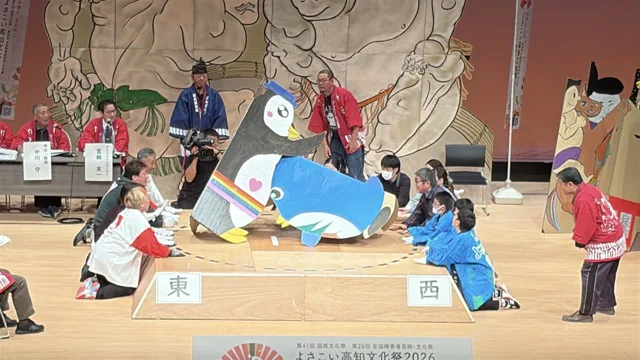 どんどこ！巨大紙相撲 本場所のチラシ