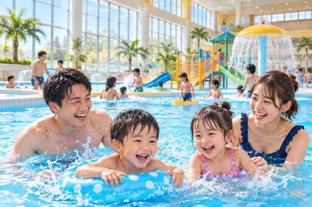 練馬区の区立体育館・温水プール（イメージイラスト）